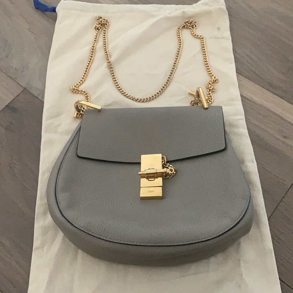 Chloe Pebbled Leather Drew Small